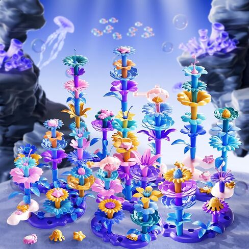 155 PCS 3 سنوات هدايا فتاة ، لبناء حديقة الزهور مجموعة لعبة Toddlers Toys Gifts أفضل التعلم التعليمي غرامة DIY مجموعة التراهن في الجثث ، لمدة 3 4 5 6 7 سنة عيد ميلاد الأطفال in Kuwait