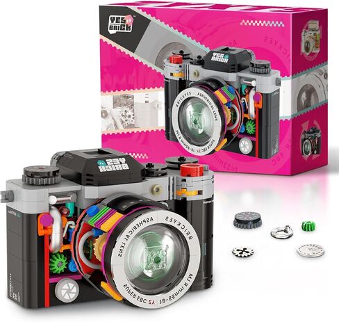 Retro Camera Building Set for Adults, Vintage Camera Model Kit, Creative Gifts for Teens Boys Girls 8+ Photography Fans and Vintage Collectors (556 pcs) in Kuwait