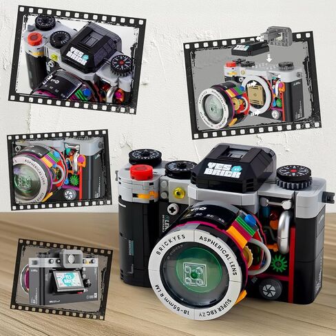 Retro Camera Building Set for Adults, Vintage Camera Model Kit, Creative Gifts for Teens Boys Girls 8+ Photography Fans and Vintage Collectors (556 pcs) in Kuwait