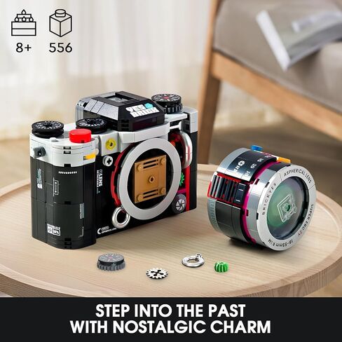 Retro Camera Building Set for Adults, Vintage Camera Model Kit, Creative Gifts for Teens Boys Girls 8+ Photography Fans and Vintage Collectors (556 pcs) in Kuwait