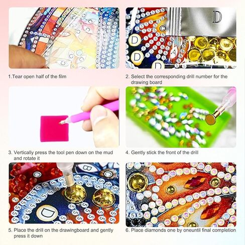 Masendp Hanging Diamond Art Kits for Adults, Special Shaped Feather of Light Diamond Painting Pendant Ornaments Kit DIY Crystal Rhinestone Gem for Home Decoration and Gifts in Saudi Arabia