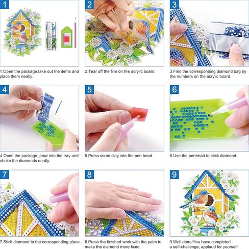 بطاقات المعايدة DoxQCCS DIY الماس ، فني التطريز مجموعات بطاقات الحرف ، Daisy Diamond Art Painting Card Card Arts لعيد ميلاد عيد الميلاد هدية-#19-12pc Snowman in Kuwait