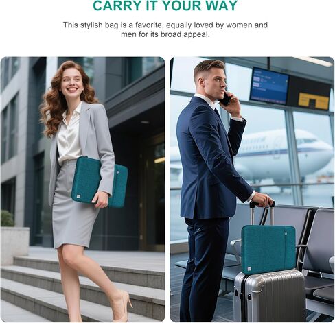 DOMISO 17 inch Laptop Sleeve Case Notebook Bag Protective Carrying Handbag for 17.3" Notebook/Dell Inspiron/MSI GS73VR Stealth Pro/IdeaPad 300 320 321/HP Envy/LG Gram 17"/ASUS ROG Strix GL702VS, Teal in Kuwait