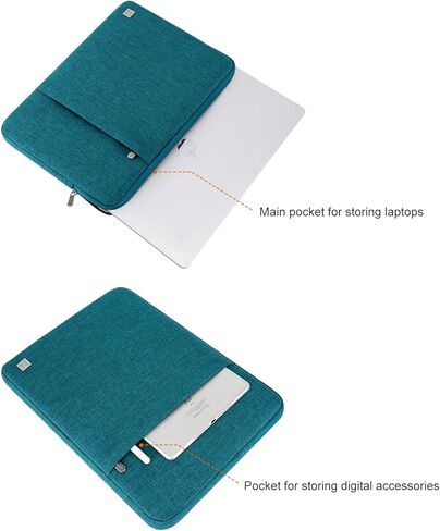 DOMISO 17 inch Laptop Sleeve Case Notebook Bag Protective Carrying Handbag for 17.3" Notebook/Dell Inspiron/MSI GS73VR Stealth Pro/IdeaPad 300 320 321/HP Envy/LG Gram 17"/ASUS ROG Strix GL702VS, Teal in Kuwait
