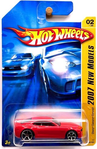 Hot Wheels Camaro Concept 2007 New Models #2 - Chevy Camaro Concept - Bright Red - 02/36 1:64 Scale Collectible Die Cast Car in Saudi Arabia