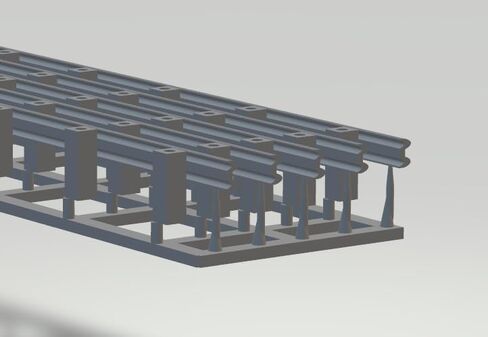 N Scale Road Road Basslail 25 بوصة ، سهل التثبيت (تصميم أطول جديد) N1002 in Saudi Arabia