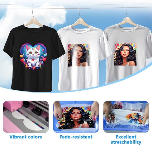حبر DTF White ، حبر DTF Premium يمنع نقل حرارة الترسيب مباشرة إلى طباعة تي شيرت للأفلام لـ Epson Printhead L1800 I3200 XP600 البياض والتغطية العالية (2x1000ml حبر أبيض+شاكر) in Kuwait