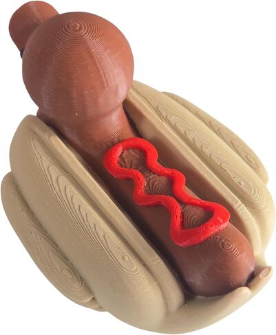 Hot Dog Duck تمثال - Swank Desktop Decorible Decorible للمكتب أو الرف أو الهدايا - النحت على الحيوانات الجديدة للمراهقين والكبار - مطبوع ثلاثي الأبعاد في كندا in Kuwait