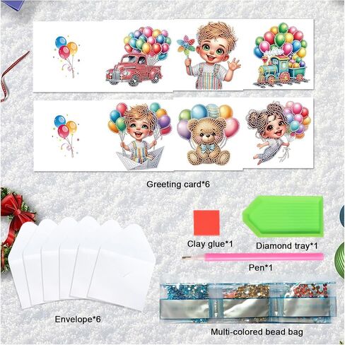 JZHYOAN 6 Pieces Diamond Art Greeting Cards with Envelopes DIY Squirrel Special Pattern Diamond Painting Card Creative Gifts Foldable Handmade Cards for Friends Family Birthday Holiday Congratulation in Saudi Arabia