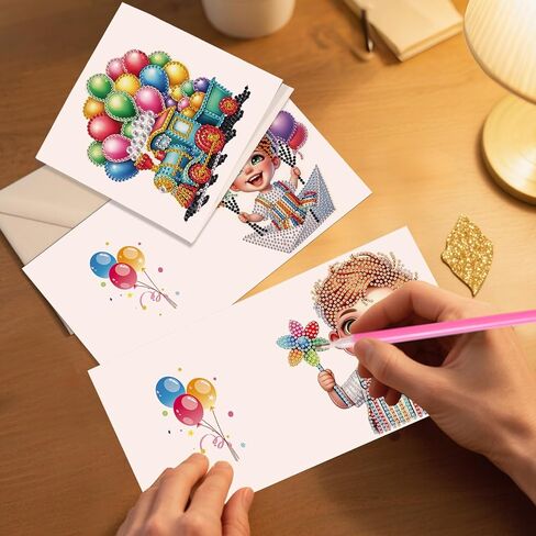 JZHYOAN 6 Pieces Diamond Art Greeting Cards with Envelopes DIY Squirrel Special Pattern Diamond Painting Card Creative Gifts Foldable Handmade Cards for Friends Family Birthday Holiday Congratulation in Saudi Arabia