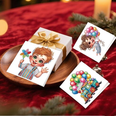 JZHYOAN 6 Pieces Diamond Art Greeting Cards with Envelopes DIY Squirrel Special Pattern Diamond Painting Card Creative Gifts Foldable Handmade Cards for Friends Family Birthday Holiday Congratulation in Saudi Arabia