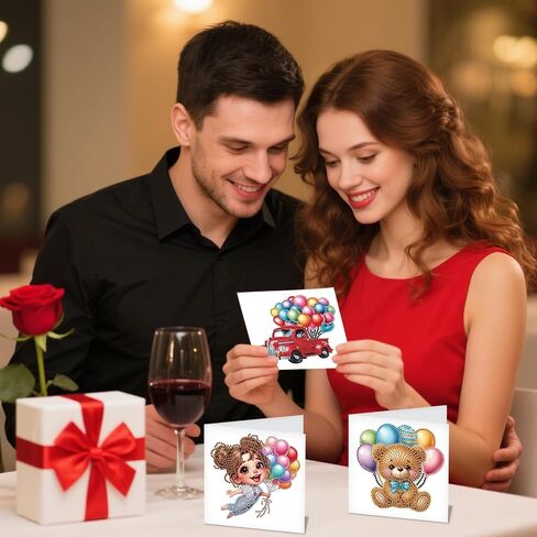 JZHYOAN 6 Pieces Diamond Art Greeting Cards with Envelopes DIY Squirrel Special Pattern Diamond Painting Card Creative Gifts Foldable Handmade Cards for Friends Family Birthday Holiday Congratulation in Saudi Arabia