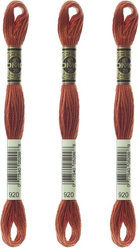 6-Strand Embroidery Cotton 8.7yd - Medium Copper - 117-920 - Bundle of 3 Skeins in Saudi Arabia
