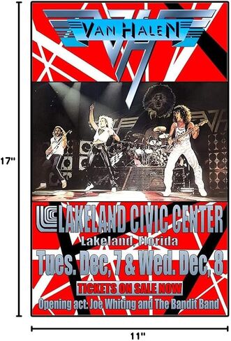 Van Halen Replica 1982 Concert Poster, 11 x 17 Inch in Saudi Arabia