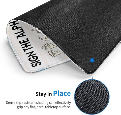 Phonetic Alphabet Knowledge Educational Water Resistant Mouse Pad with Stitched Edge Computer Mouse Mat with Anti-Slip Rubber Base for Office Laptop Gaming Working 7.9 X 9.5 in in Saudi Arabia