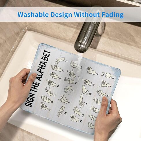 Phonetic Alphabet Knowledge Educational Water Resistant Mouse Pad with Stitched Edge Computer Mouse Mat with Anti-Slip Rubber Base for Office Laptop Gaming Working 7.9 X 9.5 in in Saudi Arabia