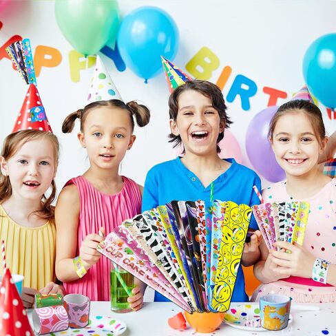 60 Pcs Slap Bracelets for Kids, Bulk Party Favors Wristbands with Animal, Friendship & Heart Designs, Classroom Prizes, Goodie Bag Fillers, Birthday Party Supplies, Carnival Rewards, Stocking Stuffers in Kuwait