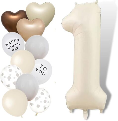 Cream White Happy Birthday Balloon Banner 16 Inch Mylar Foil Letters For Boys Girls Happy Birthday Party Decorations Supplies in Saudi Arabia
