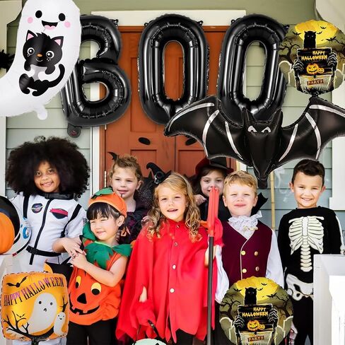 9pcs Halloween Ghost Witch Hat Boo Pallonons ، Pink Boo Foil Balloon لزخارف الحفلات الهالوين ، شبح دش الطفل in Kuwait