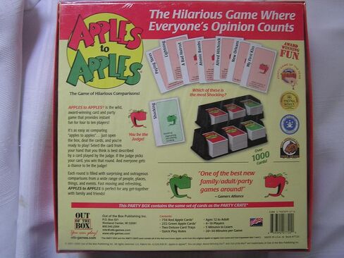 Apples to Apples The Game of Hilarious Comparisons Party Box in Saudi Arabia