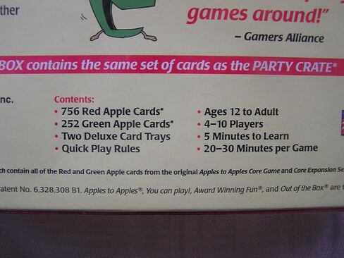 Apples to Apples The Game of Hilarious Comparisons Party Box in Saudi Arabia