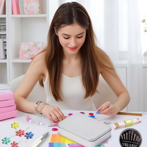 JANERAIN Sewing Tool Set Includes 2 Large Seam Ripper Sets, a Pair of Small Sewing Scissors, a Soft Measuring Tape, an awl, a Thimble, and 30 Needles, 9 Colors of Thread, a Tailor's Pen, and pins. in Saudi Arabia