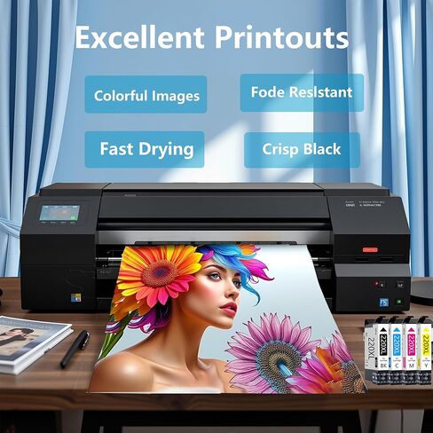 220XL Remanufactured Ink Cartridges Replacement for Epson 220 220XL T220XL Ink Cartridges use for Workforce WF-2630 WF-2650 WF-2660 WF-2750 WF-2760 XP-420 XP-320 Printer (4pack) in Saudi Arabia