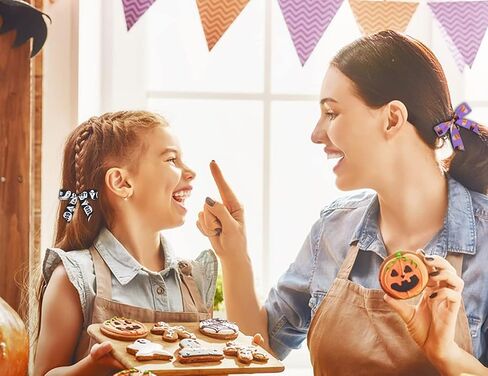 4 لفات 20 ياردة أشرطة Grosgrain - Halloween Pumpkin Printed ، Spider Web Satin ، Orange Black Strip in Kuwait