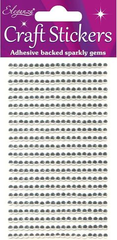 الأحجار الكريمة Eleganza 418-PICE ، المواد الاصطناعية ، واضحة/فضية رقم 43 ، 16.5 × 7.6 × 0.2 سم in Saudi Arabia