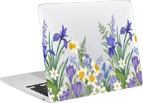 حالة صلبة متوافقة مع MacBook Pro 15 بوصة الطراز A1707 A1990 مع اللمس بار اللمس معرف 2019 2018 2017 2016 إصدار ، غطاء صلب بلاستيكي رفيع ، حالة زهور ساطعة بشكل جميل in Saudi Arabia