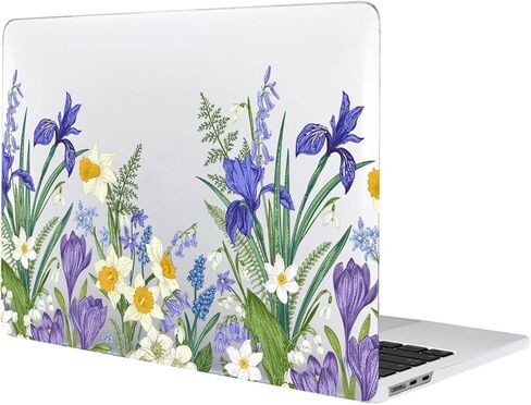 حالة صلبة متوافقة مع MacBook Pro 15 بوصة الطراز A1707 A1990 مع اللمس بار اللمس معرف 2019 2018 2017 2016 إصدار ، غطاء صلب بلاستيكي رفيع ، حالة زهور ساطعة بشكل جميل in Saudi Arabia