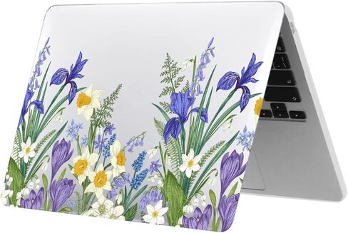 حالة صلبة متوافقة مع MacBook Pro 15 بوصة الطراز A1707 A1990 مع اللمس بار اللمس معرف 2019 2018 2017 2016 إصدار ، غطاء صلب بلاستيكي رفيع ، حالة زهور ساطعة بشكل جميل in Saudi Arabia