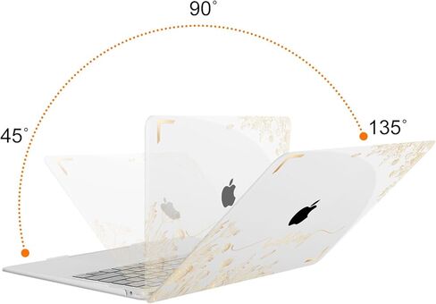 Moseso متوافق مع MacBook Air 13 بوصة Case 2022 2021 2020 2019 2018 الإصدار A2337 M1 A2179 A1932 ، وغطاء البلاستيك الصلبة وغطاء لوحة المفاتيح لـ MacBook Air 13.3 بوصة ، و زهرة الخريف ومغادرة in Saudi Arabia