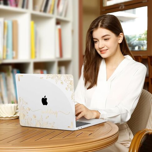Moseso متوافق مع MacBook Air 13 بوصة Case 2022 2021 2020 2019 2018 الإصدار A2337 M1 A2179 A1932 ، وغطاء البلاستيك الصلبة وغطاء لوحة المفاتيح لـ MacBook Air 13.3 بوصة ، و زهرة الخريف ومغادرة in Saudi Arabia