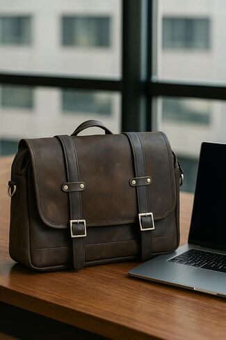 حقيبة كمبيوتر محمول من DarkRabbit Vintage Leather 15 بوصة للرجال والنساء in Saudi Arabia