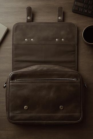 حقيبة كمبيوتر محمول من DarkRabbit Vintage Leather 15 بوصة للرجال والنساء in Saudi Arabia
