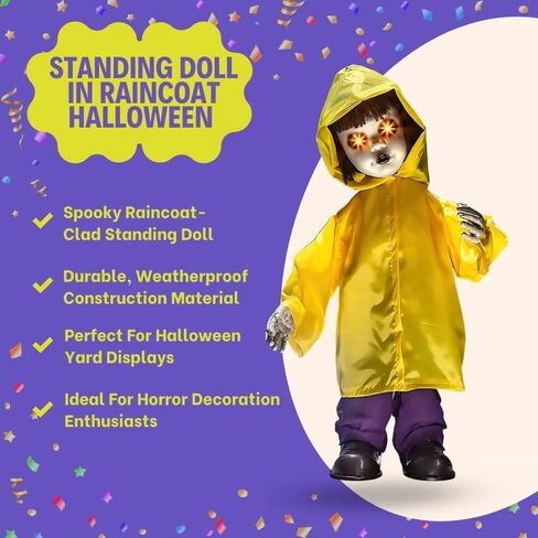 Fun Express Standing Doll in Raincoat Halloween Decoration in Saudi Arabia