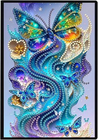 زهرة الماس دفتر ملاحظات للبالغين ، A5 Diamonds Art Journal و DIY Sketchbook ، مستلزمات Art Kit Diamond ، هدية للمبتدئين ، عشاق الحرفية ، الفنانين. (ورد) in Saudi Arabia