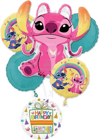 Anagram Angel and Stitch's Birthday Party Supplies 6 PC Ploon Bouquet Decorations in Saudi Arabia
