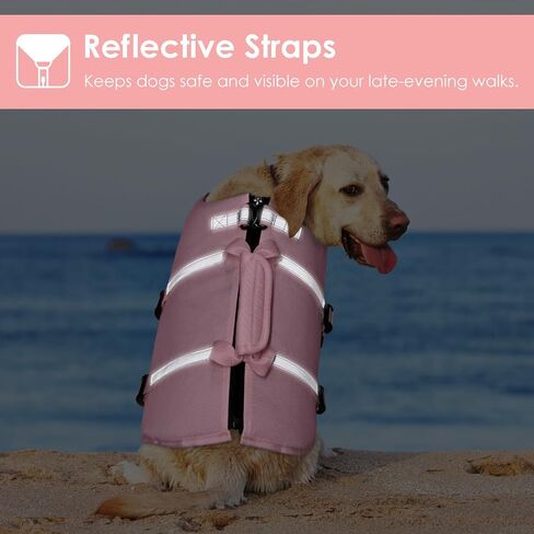 AOFITEE Small Dog Life Jacket, High Buoyancy Dog Life Vest for Swimming, XS Puppy Swimming Vest, Reflective Dogs Swimsuit with Back Zip and Rescue Handle, Pet Lifesaver for Small Medium Large Dogs in Saudi Arabia