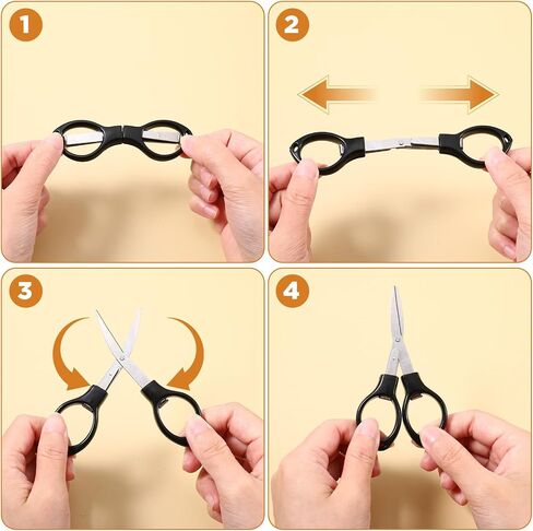 30 Pcs Mini Folding Scissors Small Foldable Travel Stainless Steel Portable Shears Bulk Badge Scissors for Nurses Glasses Shaped Anti Rust Sewing Cutter for Nurse Week Gifts School Office in Saudi Arabia