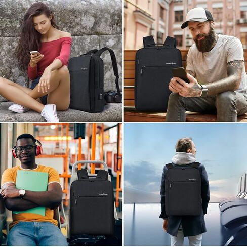 حقيبة ظهر محمول في Victoriatourist بحجم 15.6 بوصة - رفيعة ، متينة ، مقاومة للماء مع ميناء شحن USB للكلية ، الأعمال ، السفر in Kuwait
