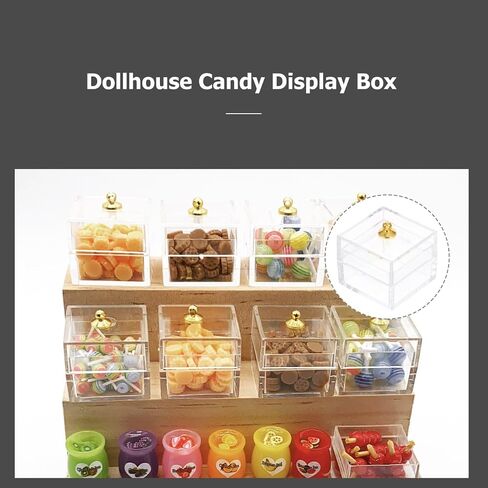 Garneck 10Pcs Miniature Creative Candy Storage Case Clear Micro Landscape Mini Candy Display Box Dollhouse Display Box for Treat(Transparent) in Saudi Arabia