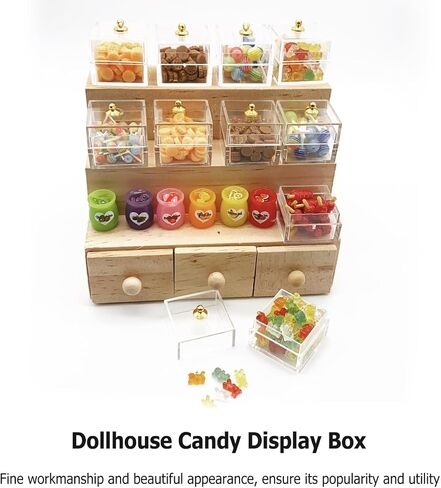 Garneck 10Pcs Miniature Creative Candy Storage Case Clear Micro Landscape Mini Candy Display Box Dollhouse Display Box for Treat(Transparent) in Saudi Arabia