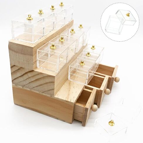 Garneck 10Pcs Miniature Creative Candy Storage Case Clear Micro Landscape Mini Candy Display Box Dollhouse Display Box for Treat(Transparent) in Saudi Arabia