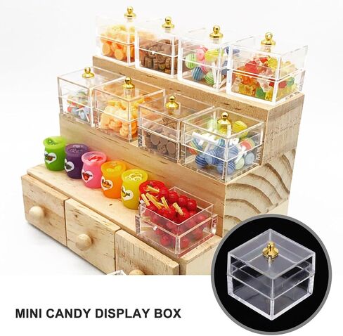 Garneck 10Pcs Miniature Creative Candy Storage Case Clear Micro Landscape Mini Candy Display Box Dollhouse Display Box for Treat(Transparent) in Saudi Arabia