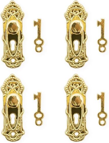 Odoria 1/12 Miniature Door Knob Lock and Key Dollhouse Decoration Accessories in Saudi Arabia
