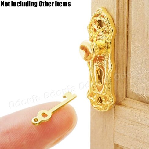Odoria 1/12 Miniature Door Knob Lock and Key Dollhouse Decoration Accessories in Saudi Arabia