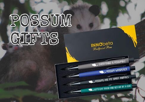 هدايا innobeta possum ، مجموعة قلم نقاط من 4 ، أشياء possum in Saudi Arabia