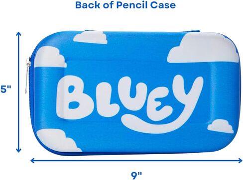 مجموعة Bluey Pencil Box - حزمة اللوازم المدرسية مع علبة قلم رصاص ذات طابع ، وأقلام هلام ، وملصقات ، وأكثر | مجموعة القرطاسية الأزرق للفتيات in Kuwait